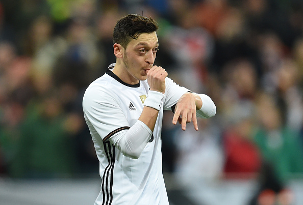 Germany's Ozil scored the opener in the game vs. Italy. (Photo by CHRISTOF STACHE/AFP/Getty Images)