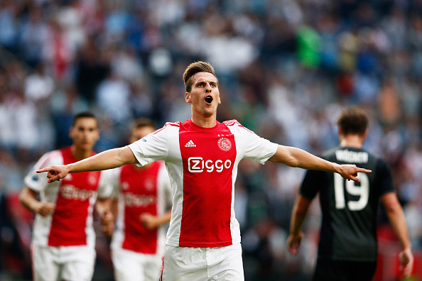 Former Ajax forward Arkadiusz Milik is expected to take up the goalscoring burdens at SSC Napoli. All aboard! (Photo by Dean Mouhtaropoulos/Getty Images)
