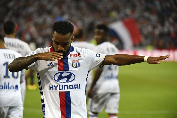 No he did NOT! He did  not  just dab...In all fairness, he is Lyon's best chance at challenging PSG for the Ligue 1 title. (Photo by Philippe Desmazes/AFP/Getty Images)