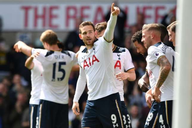 Vincent Janssen scoring is either a sign of the end times or an indication that everything is going Spurs' way at the moment. To be fair, it could be both. PHOTO CREDIT: AFP