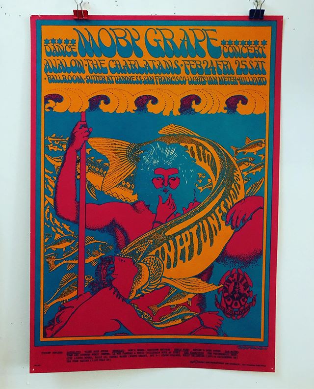 Moby Grape / The Charlatans &bull; Avalon Ballroom Feb. 1967 &bull; Poster by Victor Moscoso &bull; Another beauty I&rsquo;ve been sitting on for a hot minute. Rare one in great shape. Just some tiny pin holes &bull; 250 dollars takes it . About half