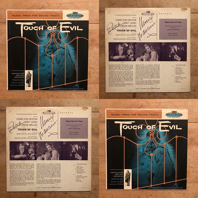 Unobtanium - That which cannot be obtained through the usual channels of commerce. Original issue of the cult classic masterpiece - Touch of Evil signed by both Henry Mancini &amp; Charlton Heston (sorry no Orson). Up for the taking. Next Weekend com