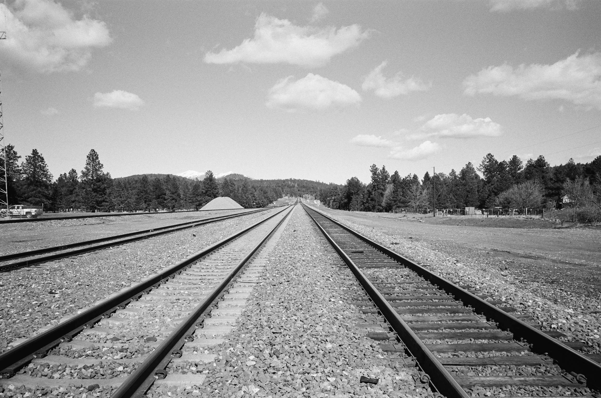 Garland Prairie is a series of photographs that documents the rural landscapes on the road Garland Prairie located in the small community Parks, Arizona.