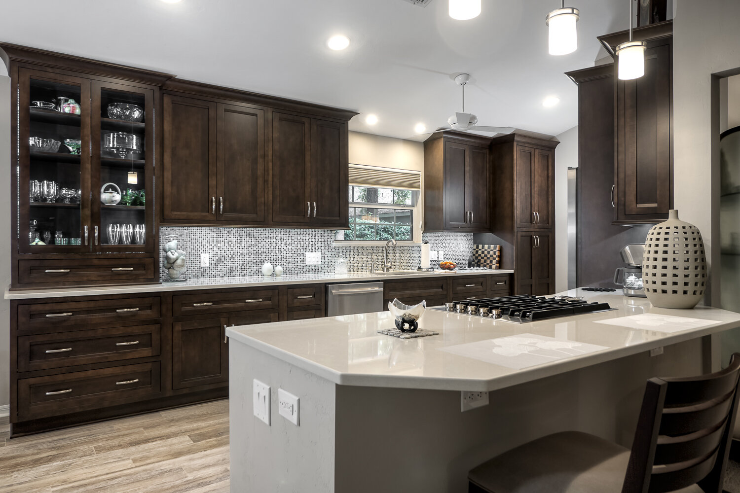 Gainesville kitchen remodel with dark cabinetry