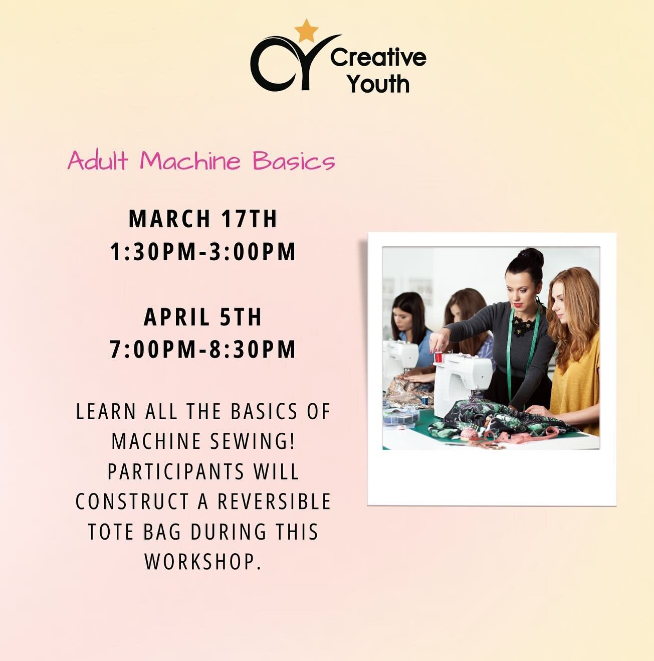 We&rsquo;re excited to announce sewing workshops for our not so little creatives!!! Sewing workshops for grown ups will be offered beginning 3/17! Whether you&rsquo;re looking to dust off the old sewing machine your mom gifted you in college,  or loo