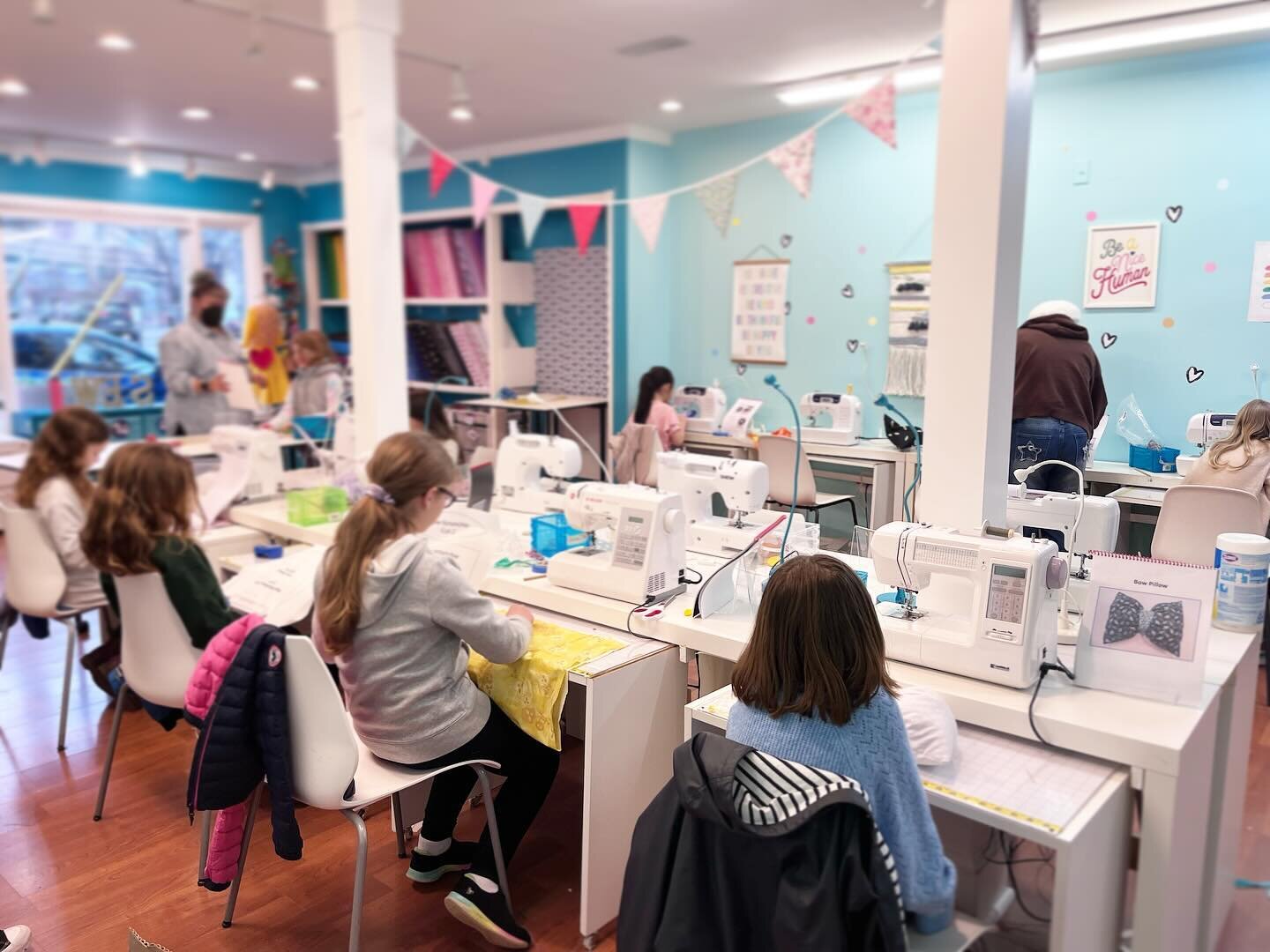 Rain or shine, our little sewing crew is always ready to create magic! 🪄 🪡