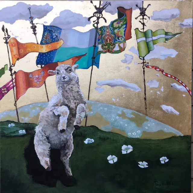 Leaping Lamb  SOLD