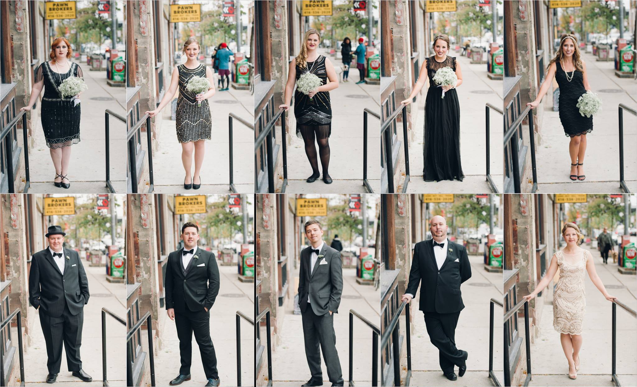 This bridal party that went ALL out for their couple's 1920s Great Gatsby theme!