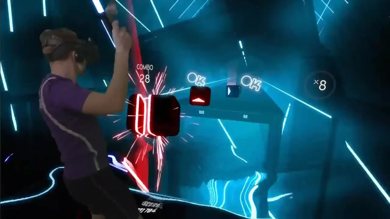 Beat Saber is a VR rhythm game where your goal is to slash the beats which perfectly fit into precisely handcrafted music.