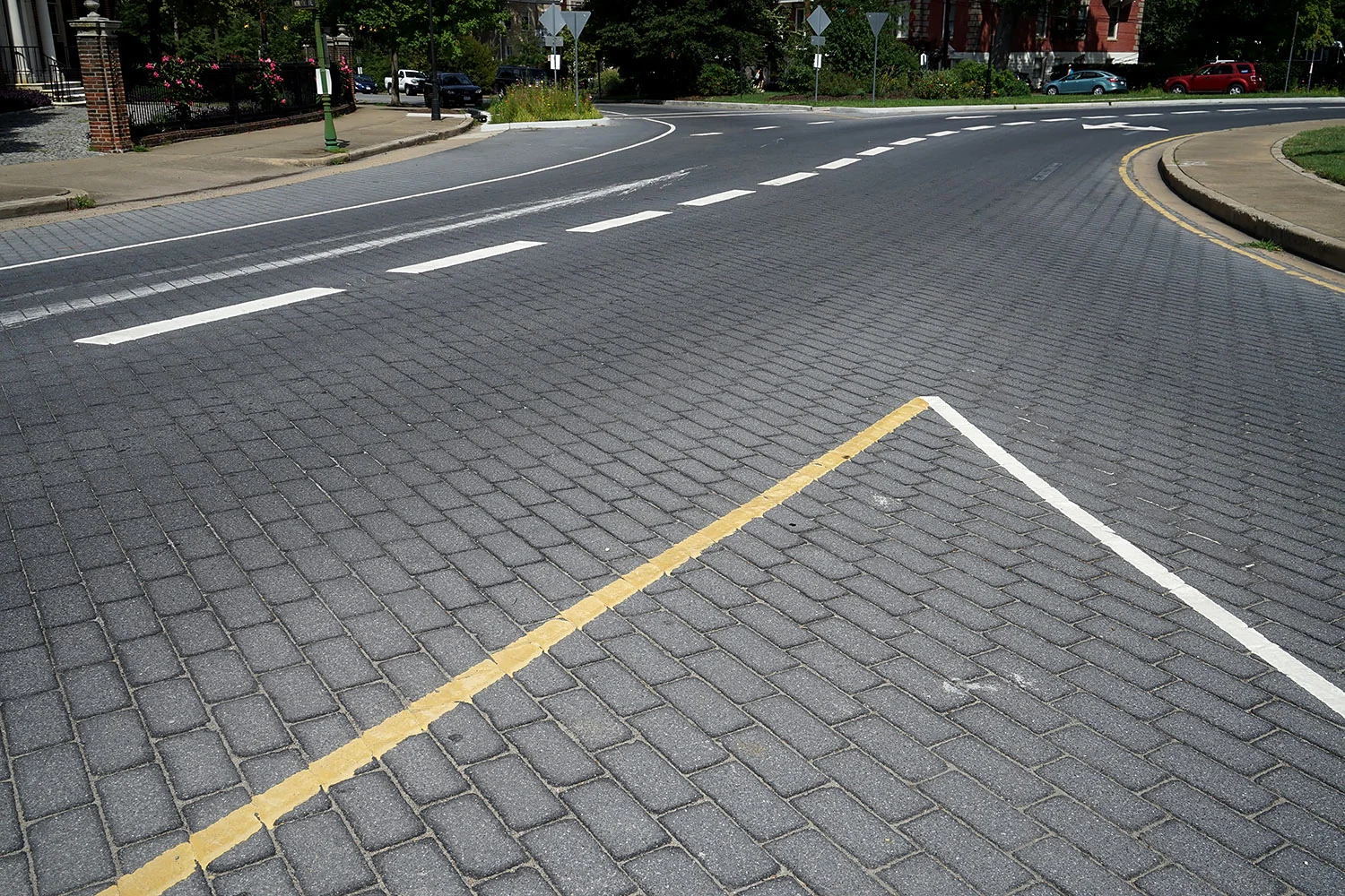 Asphalt blocks -- Richmond, Virginia, Monument Avenue near the Robert E. Lee Monument