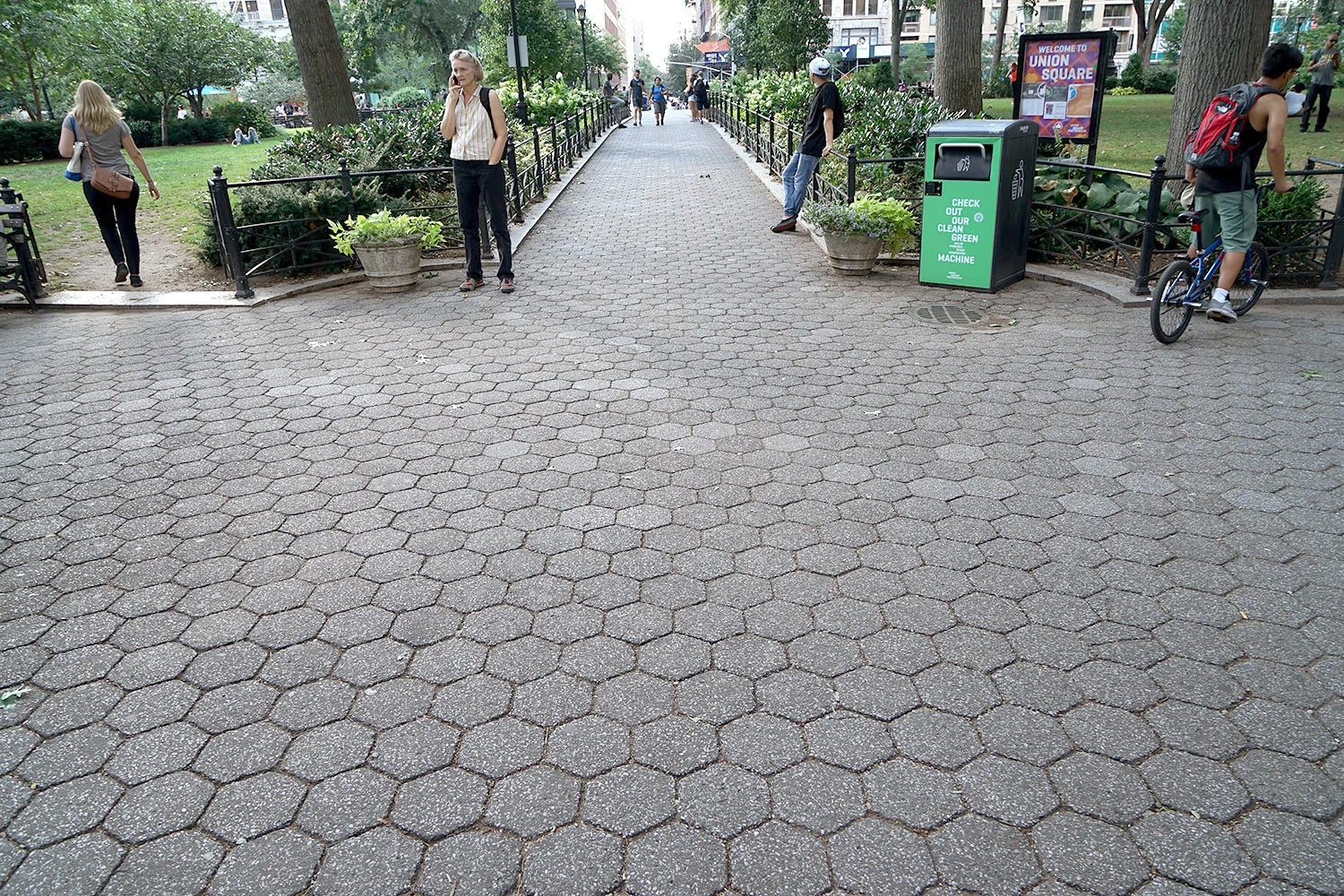 Hexagonal Asphalt Pavers -- New York City, Union Square