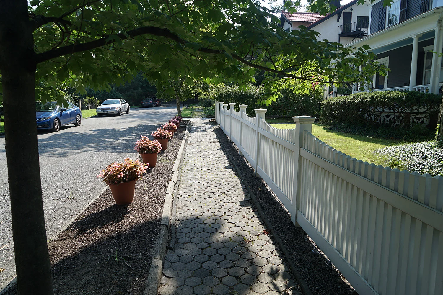 Hexagonal Asphalt Pavers -- Hastings-on-Hudson, NY, Riverview Place