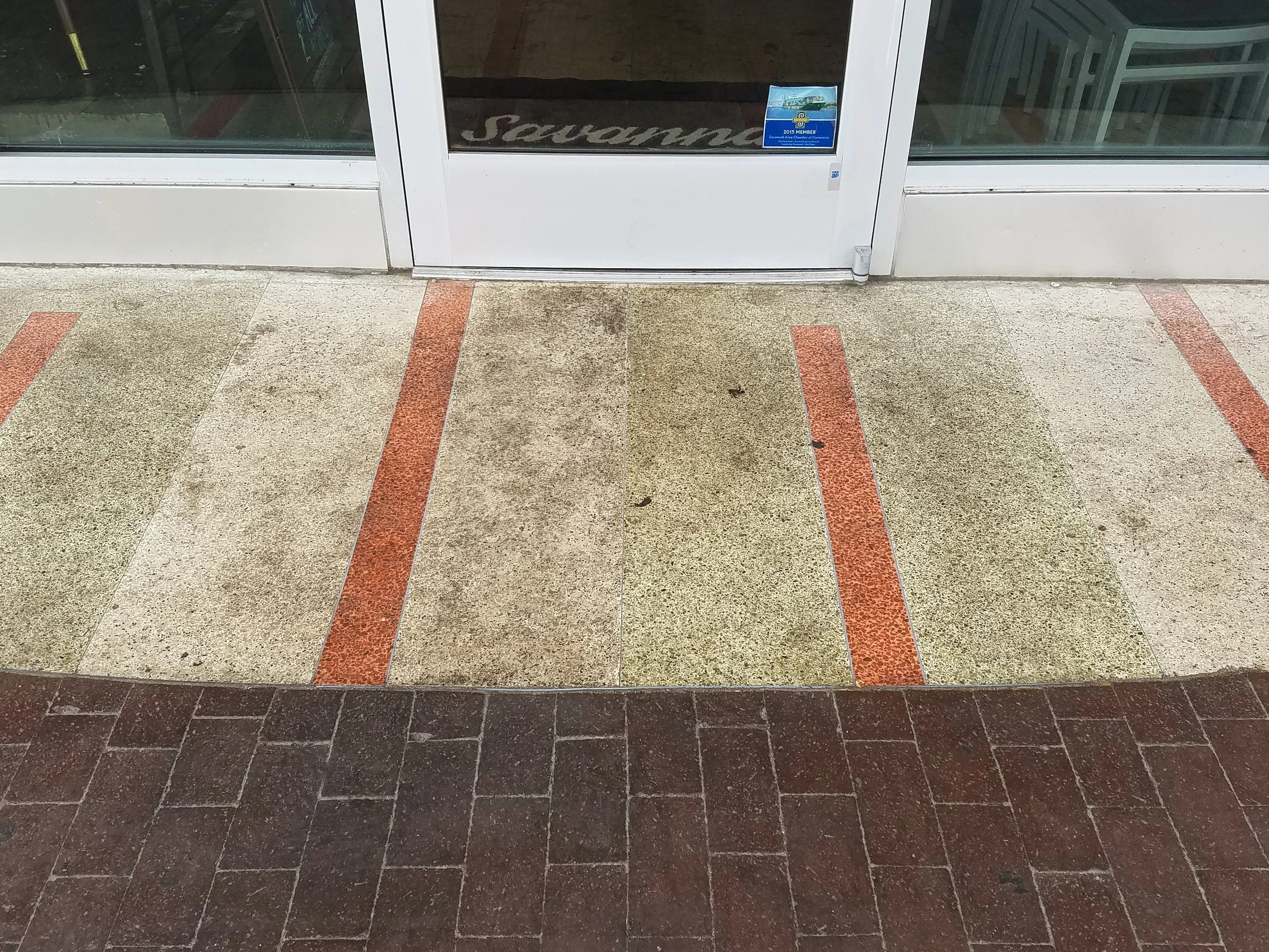 Terrazzo sidewalk, 125 E. Broughton St