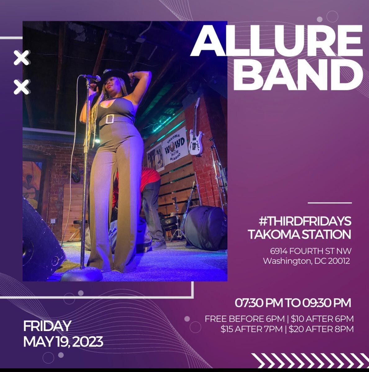 #ThirdFriday #AllureBand #TakomaStation