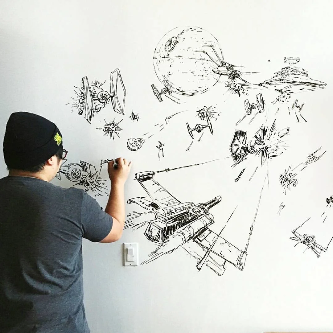 Star Wars White Board Drawing