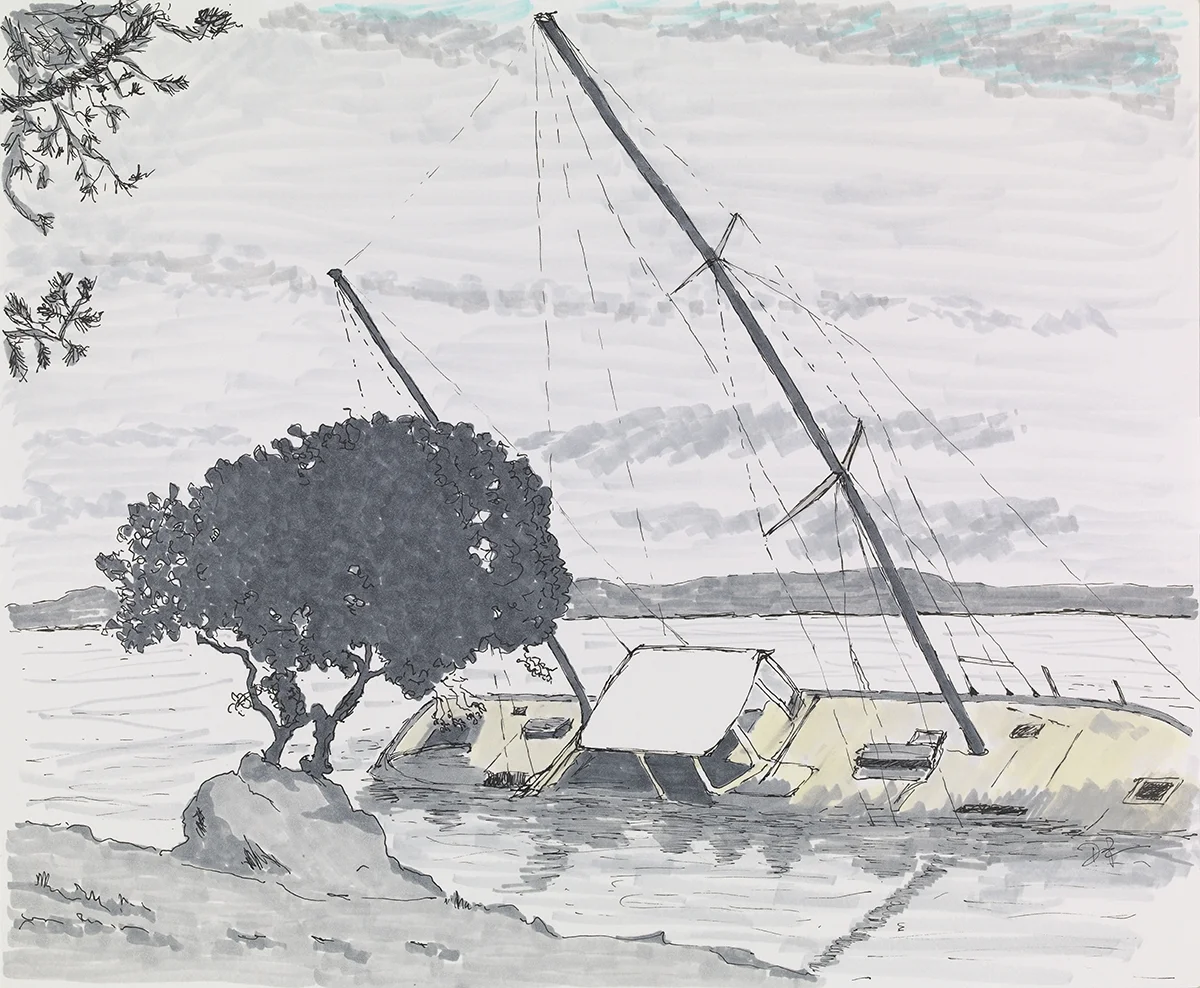 Sinking Sailboat