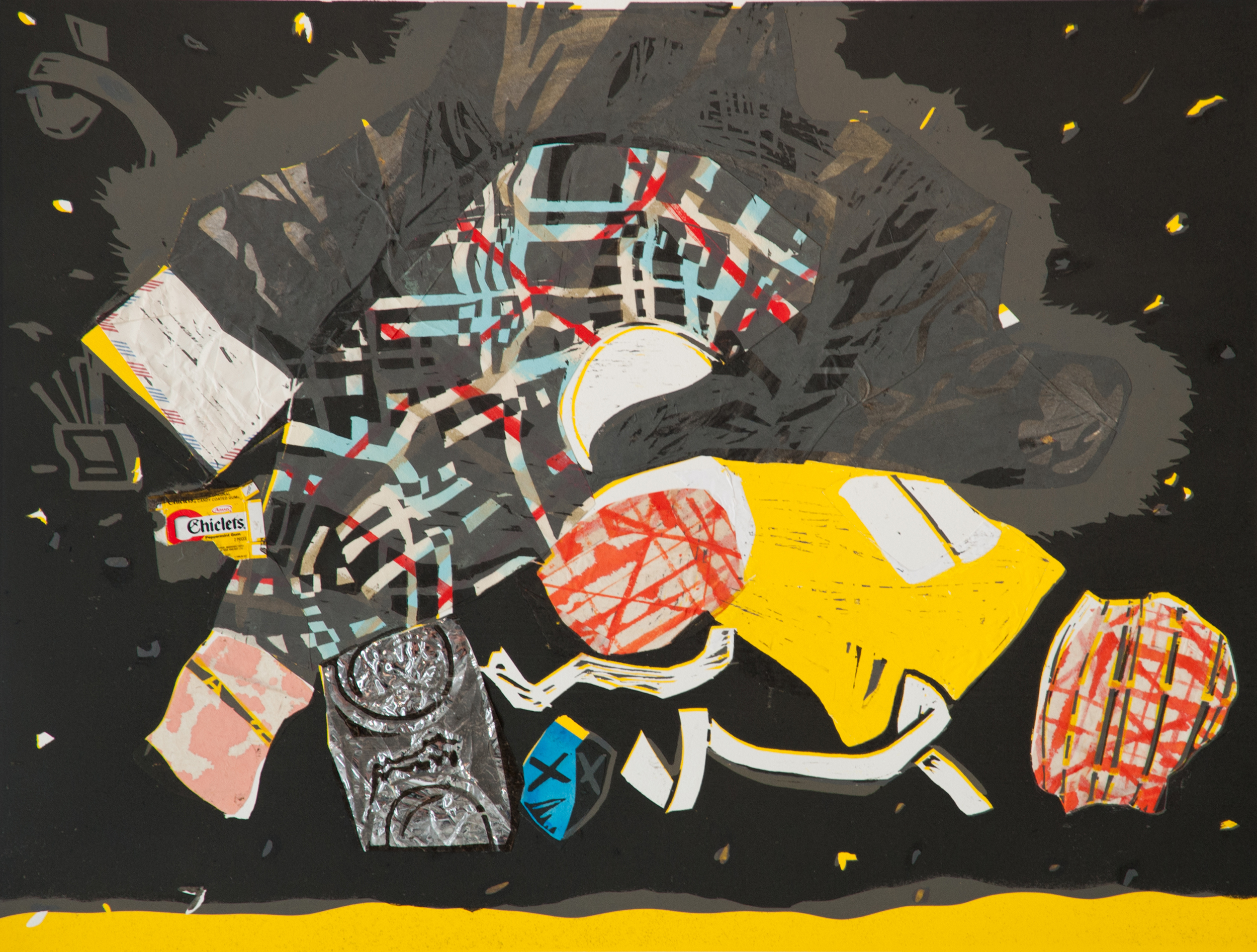 Erica Svec "Dean Street" 2012. Woodblock Series. 22 x 30"
