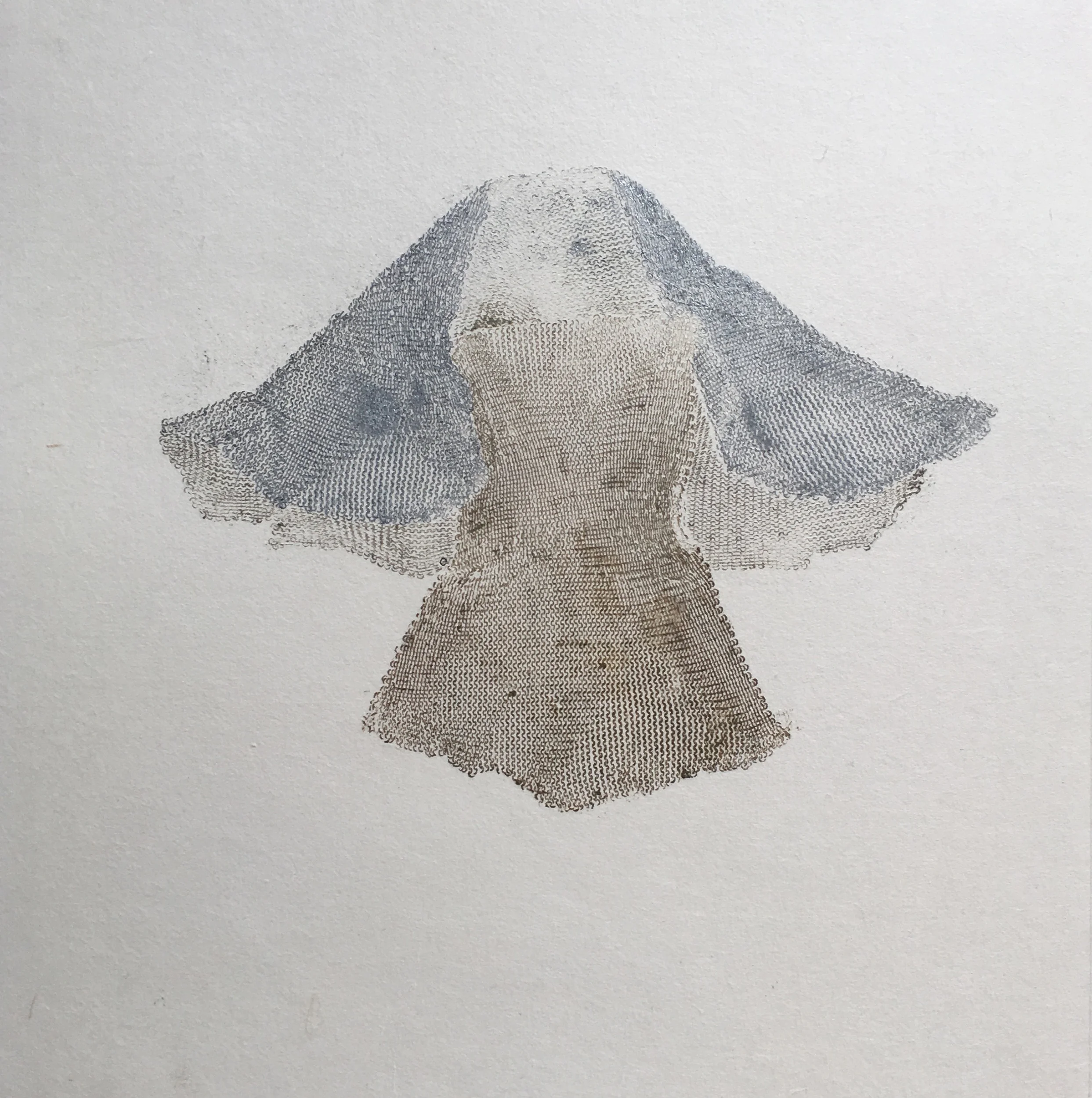 Carol Mothner "Armoured Women III" Monotype. 30 x 22"