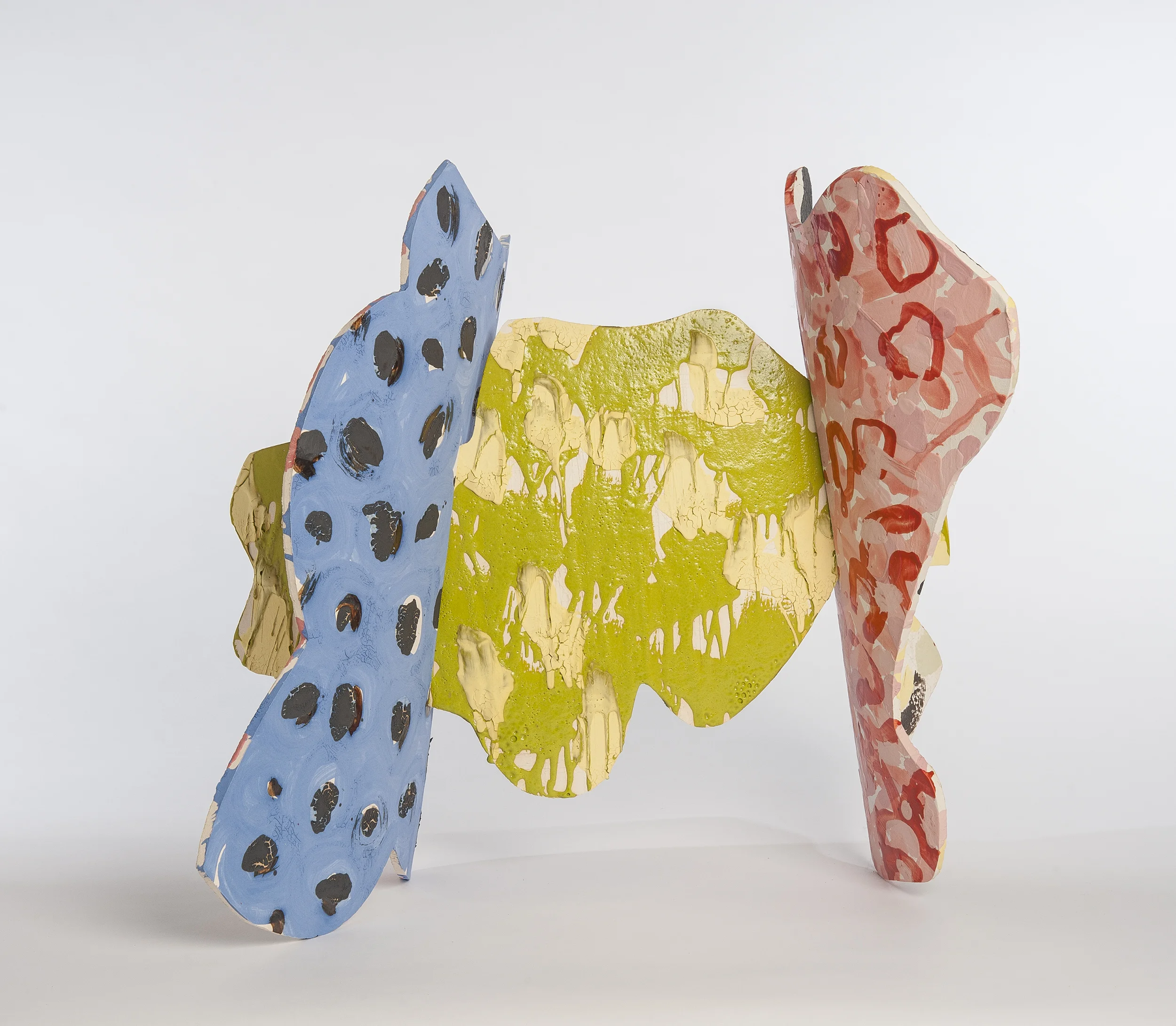 Kay Harvey "Ceramic Cut Outs #13" 2014. Glazed Stoneware. 36 x 20 x 28.5"