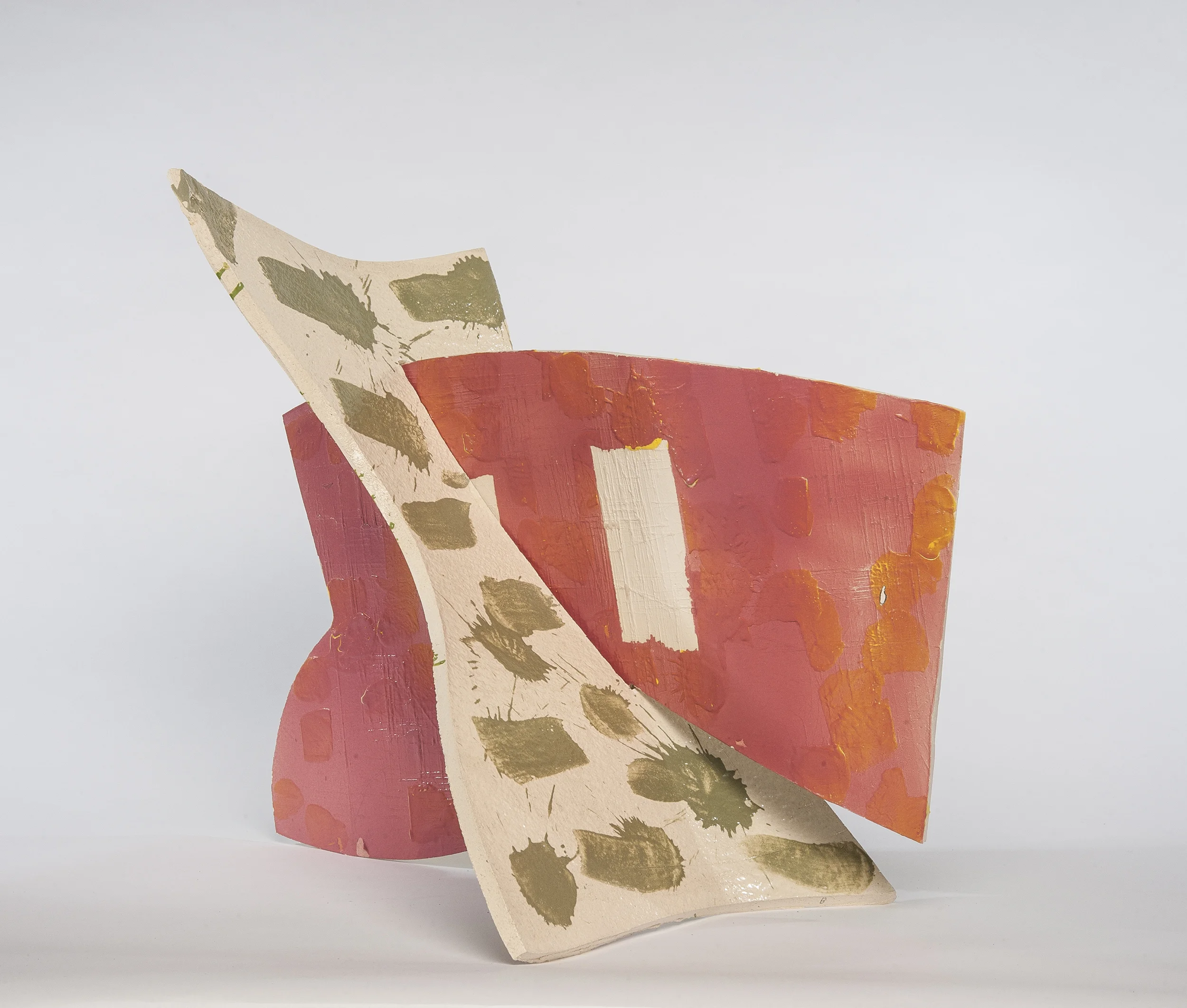 Kay Harvey "Ceramic Cut Outs #19" 2014. Glazed Stoneware. 18 x 28 x 25"