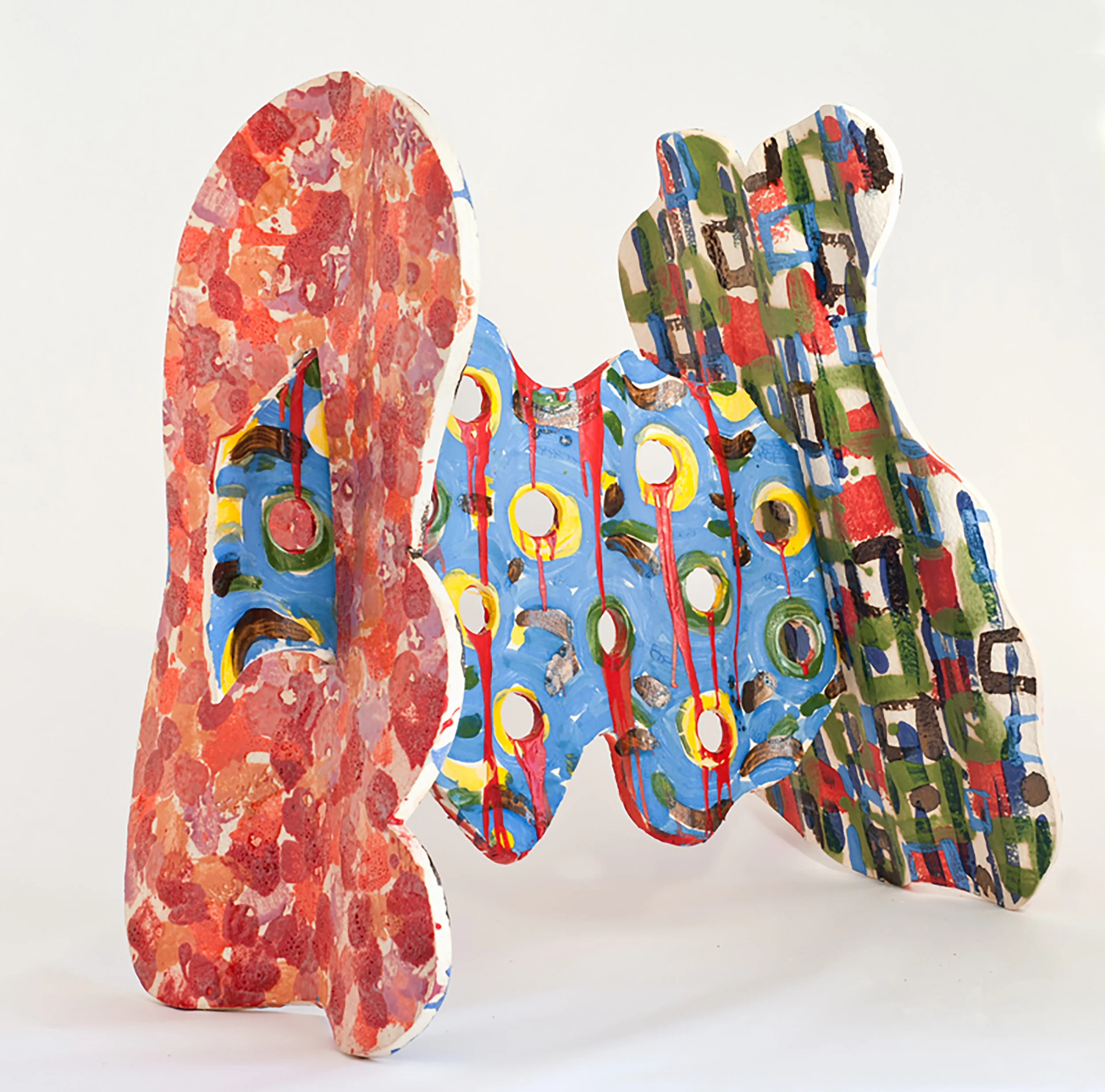 Kay Harvey "Ceramic Cut Outs #24" 2014. Glazed Stoneware.35 x 22 x 30"