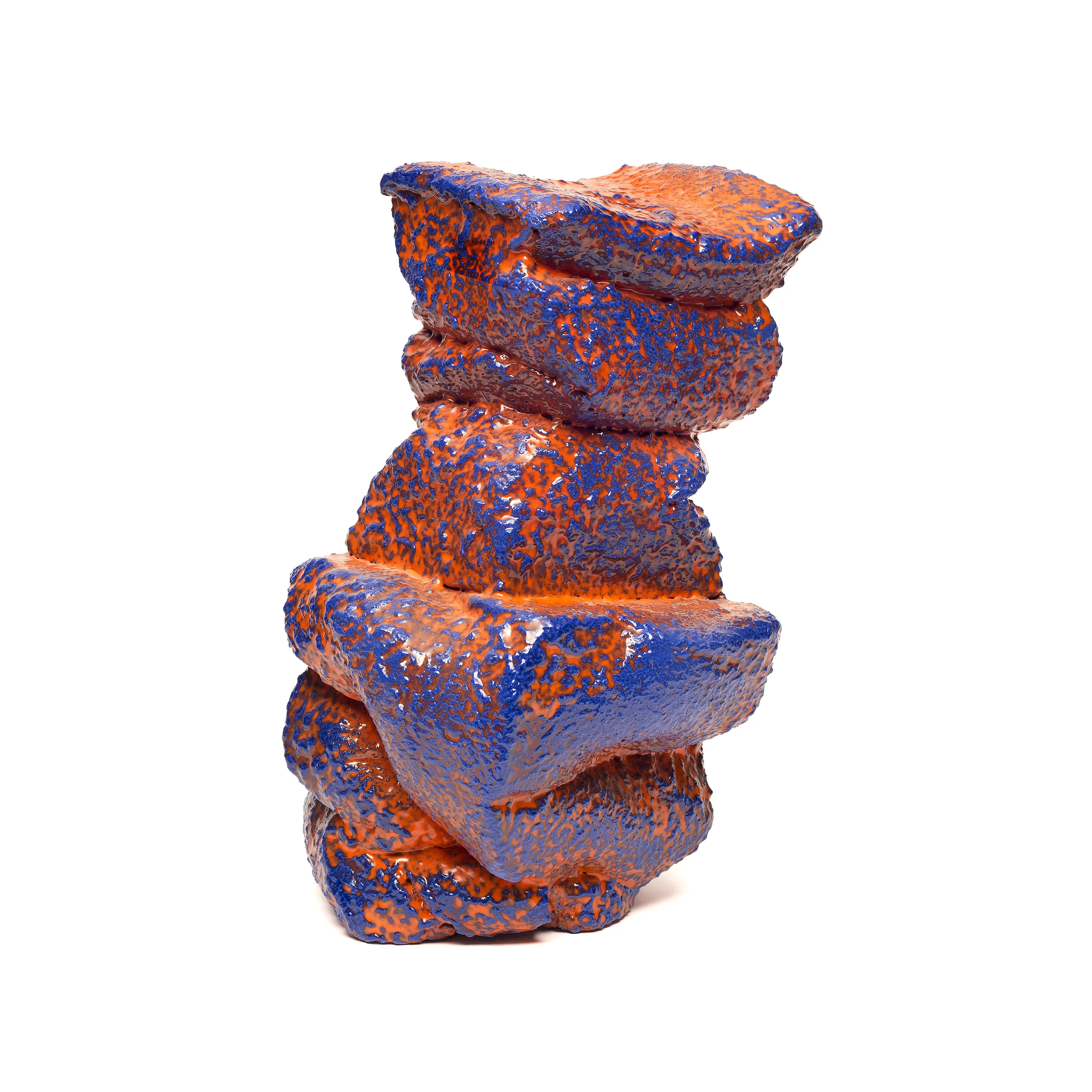 Hanke Saxe "Tecolote" 2014. Kaolin, Glaze and Slipe. 15.5 x 9.5 x 9"