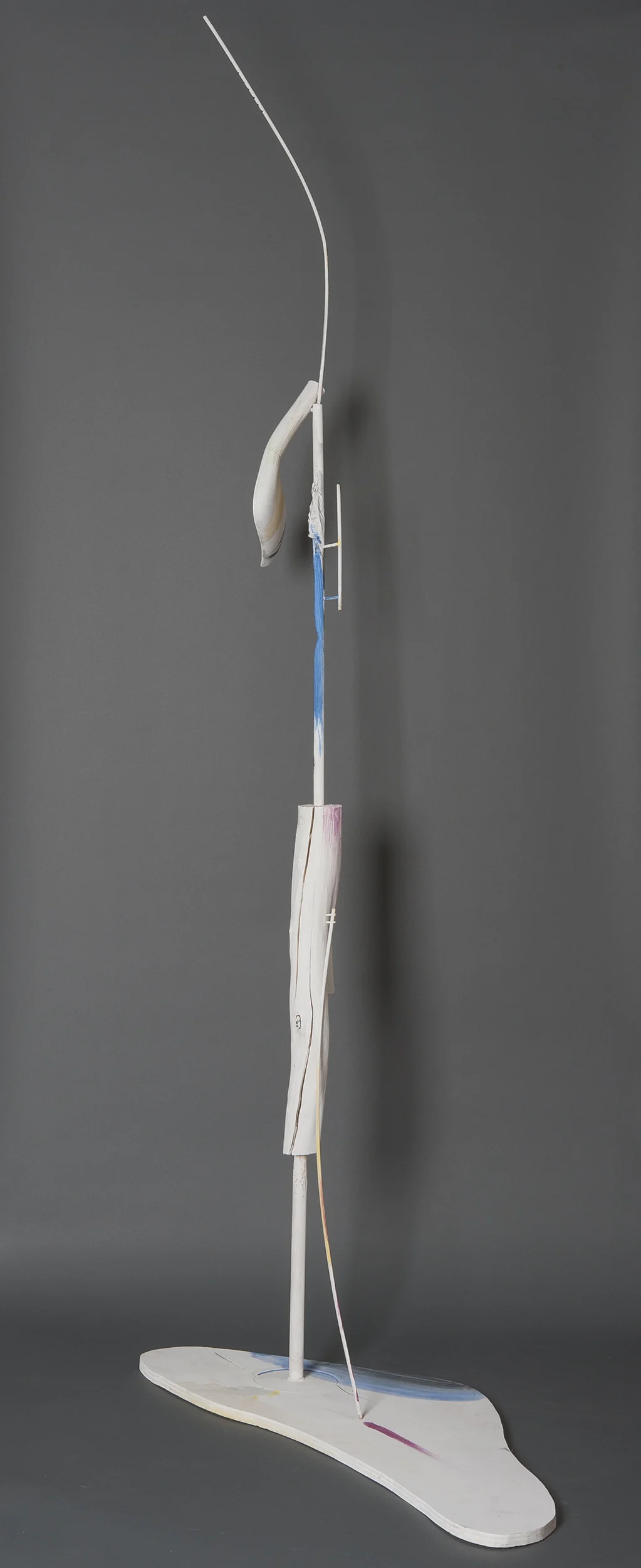 Ellen Babcock "Crane #2" 2013. Wood, Paint. 99 x 50 x 23"