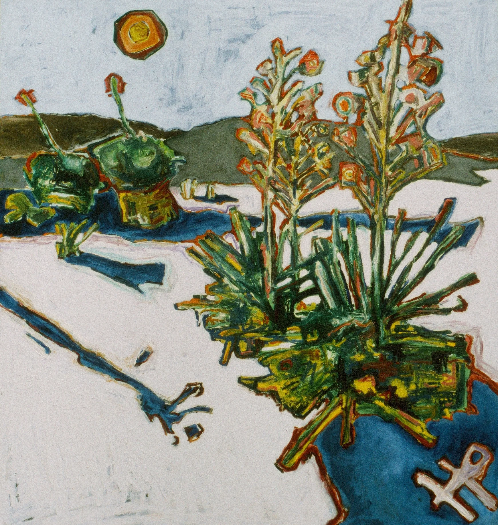 White Sands Yucca / 2000 / 48”h x 48”w / acrylic & oil paint on panel