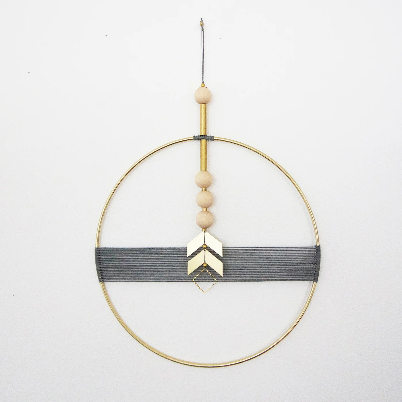 Attalie Dexter Home + Accessories - Double Chevron Wall Hanging Minimal Modern Brass Wall Art
