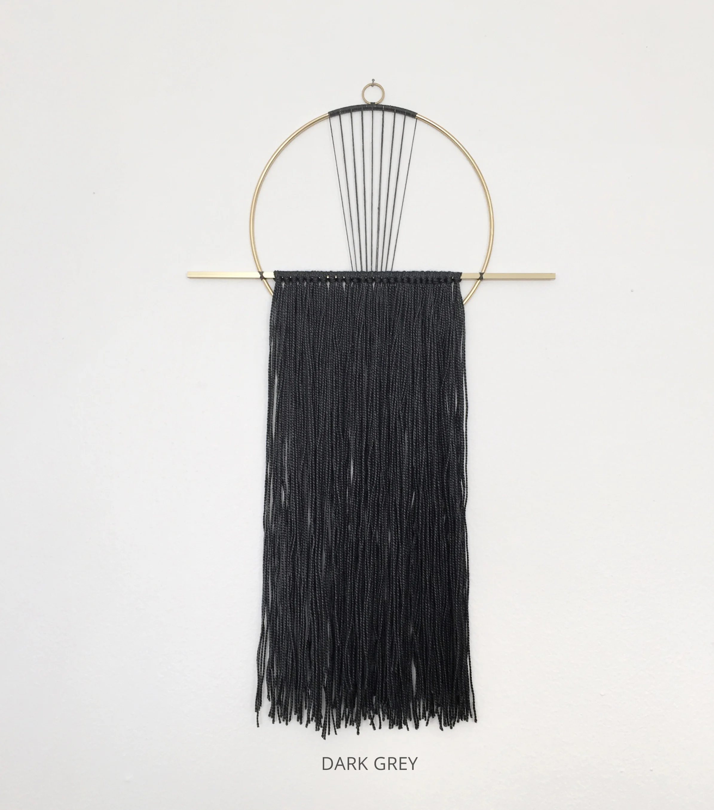 Attalie Dexter Home + Accessories - Sunrise Wall Hanging Modern Macrame Minimal Brass Wall Art Fringed