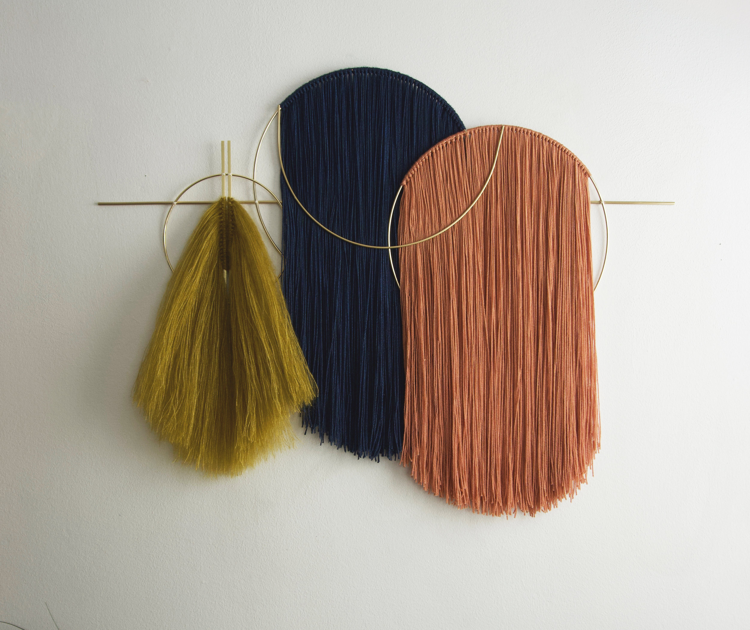 Attalie Dexter Home - Waveforms Oversized Wall Hanging Over Bed Art