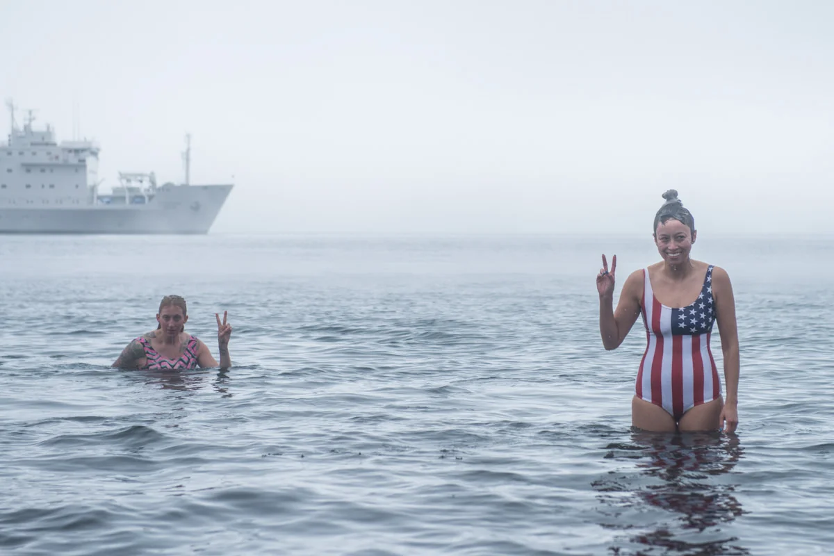 Polar plunge photos by Jeff Topham