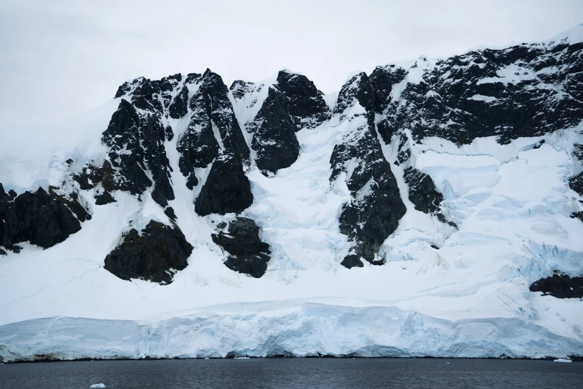 Cookies and creme! I could not believe the amount of snow piled up on the steep mountainsides. Antarctica has so little annual rain and snowfall, but with the freezing year-round temperatures, snow accumulates over hundreds or thousands of years and compresses forming glacial ice.