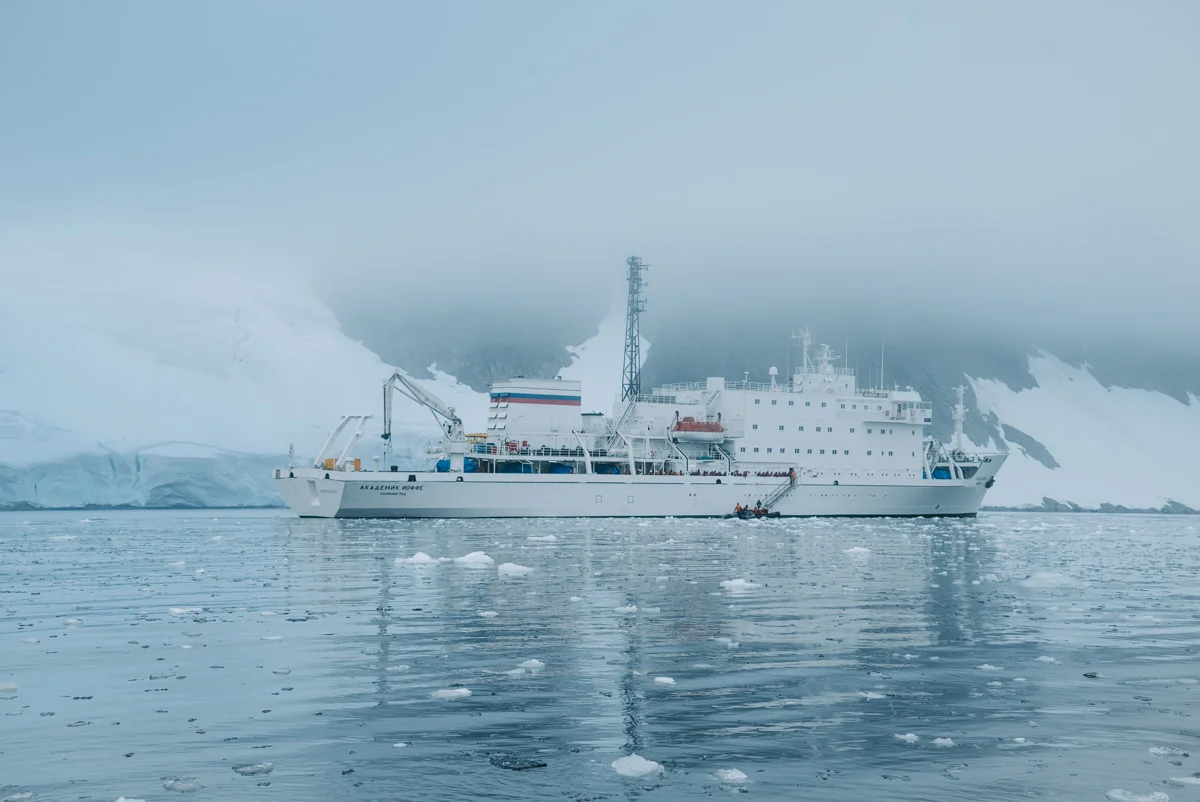 The first look at our ship in Antarctica