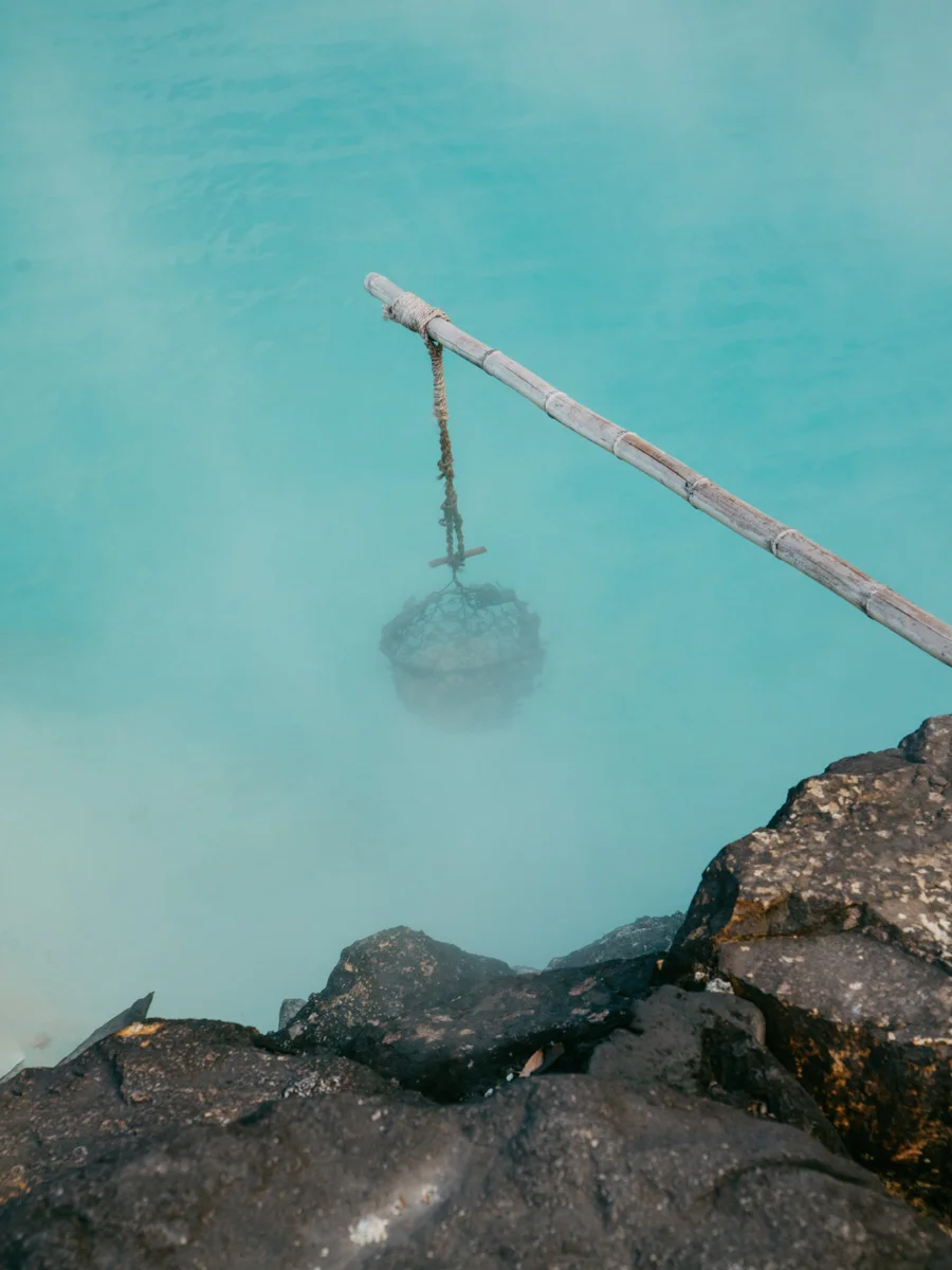 A basket of eggs cooking in Sea Hell