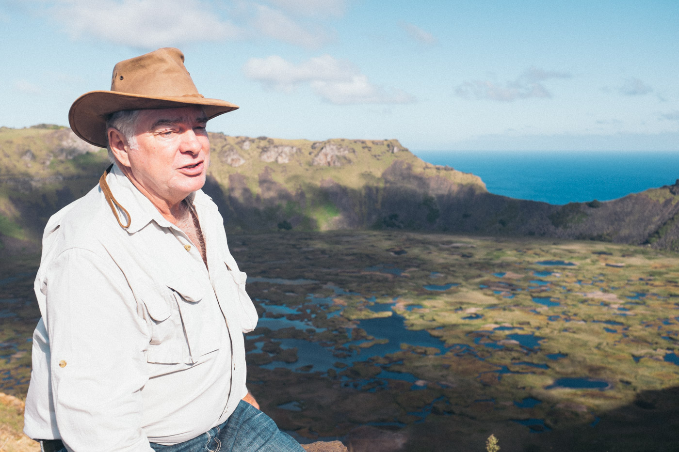 Our host Paul, a retired archaeologist who was involved in restoration of the moai statues as early as the 1960s as a young student. Paul operates Tekarera Inn, where we were lucky to be his only guests for our week on the island.