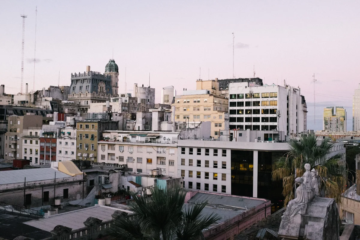 Dusk from our balcony at Moreno Hotel.