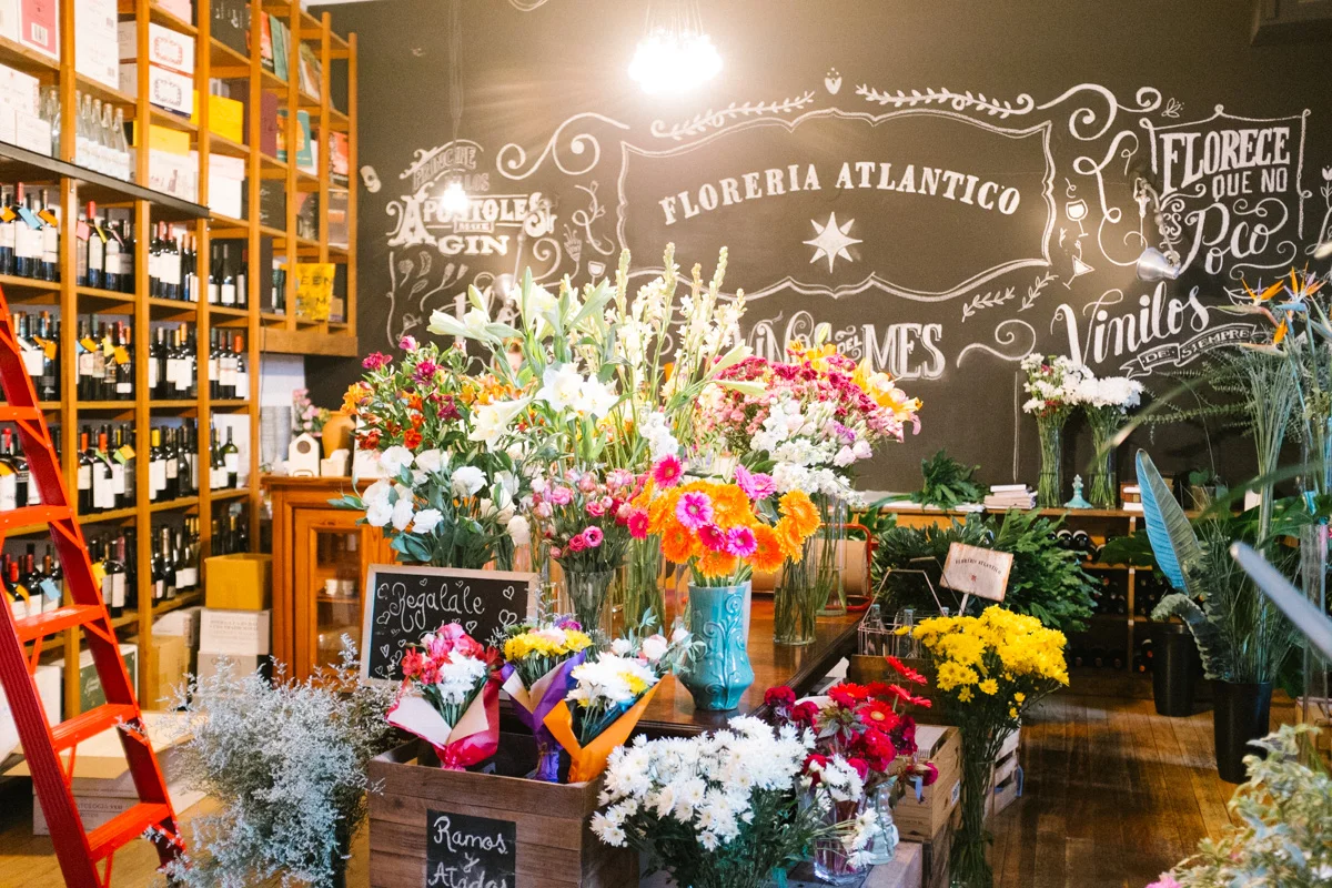 A cute flower and wine shop we happened across