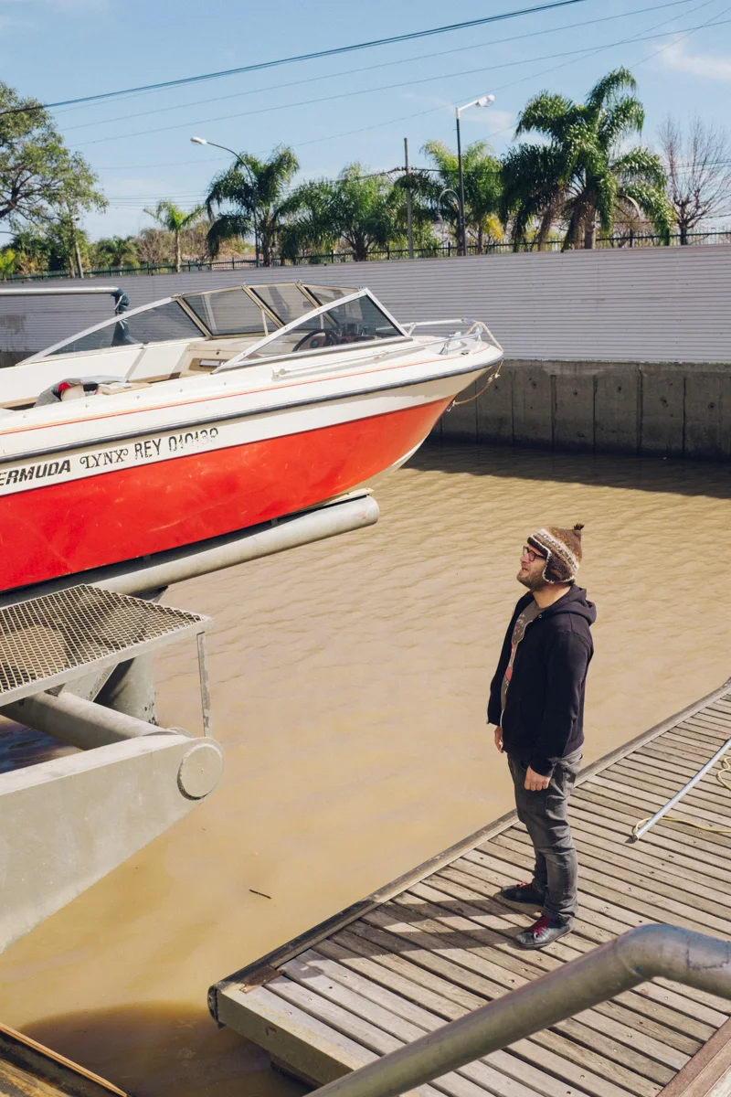 Martin reunited with his boat.