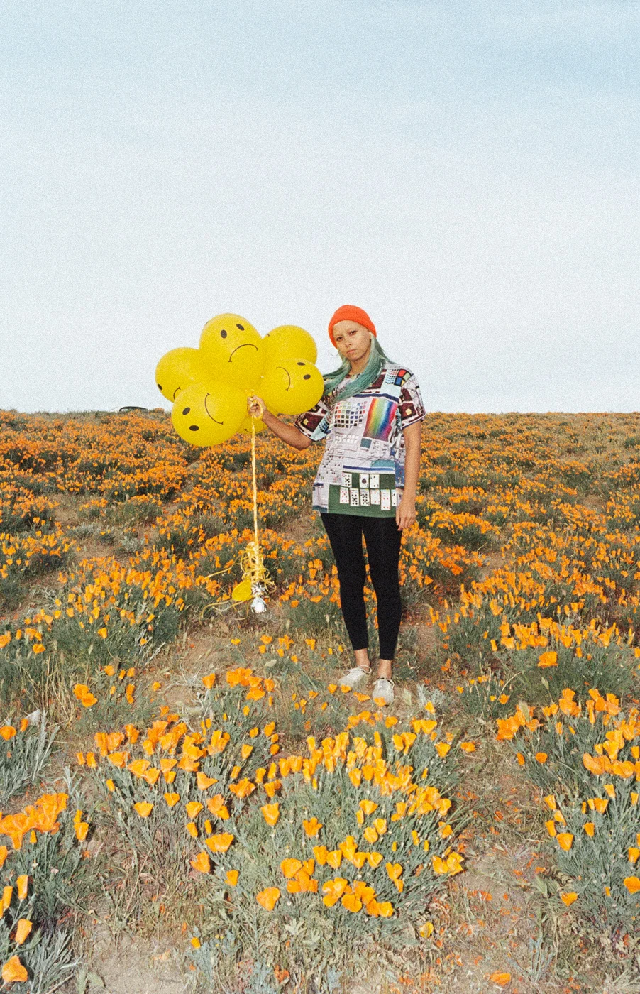 We picked up balloons and I bleached my eyebrows for the occasion (jk they already were). We weren’t disappointed that the party store only had sad smiley balloons.