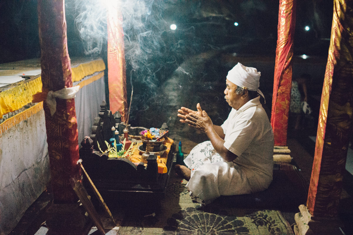 We took part in a Hindu ceremony in a temple that was built within a cave on top of a hill on Nusa Penida