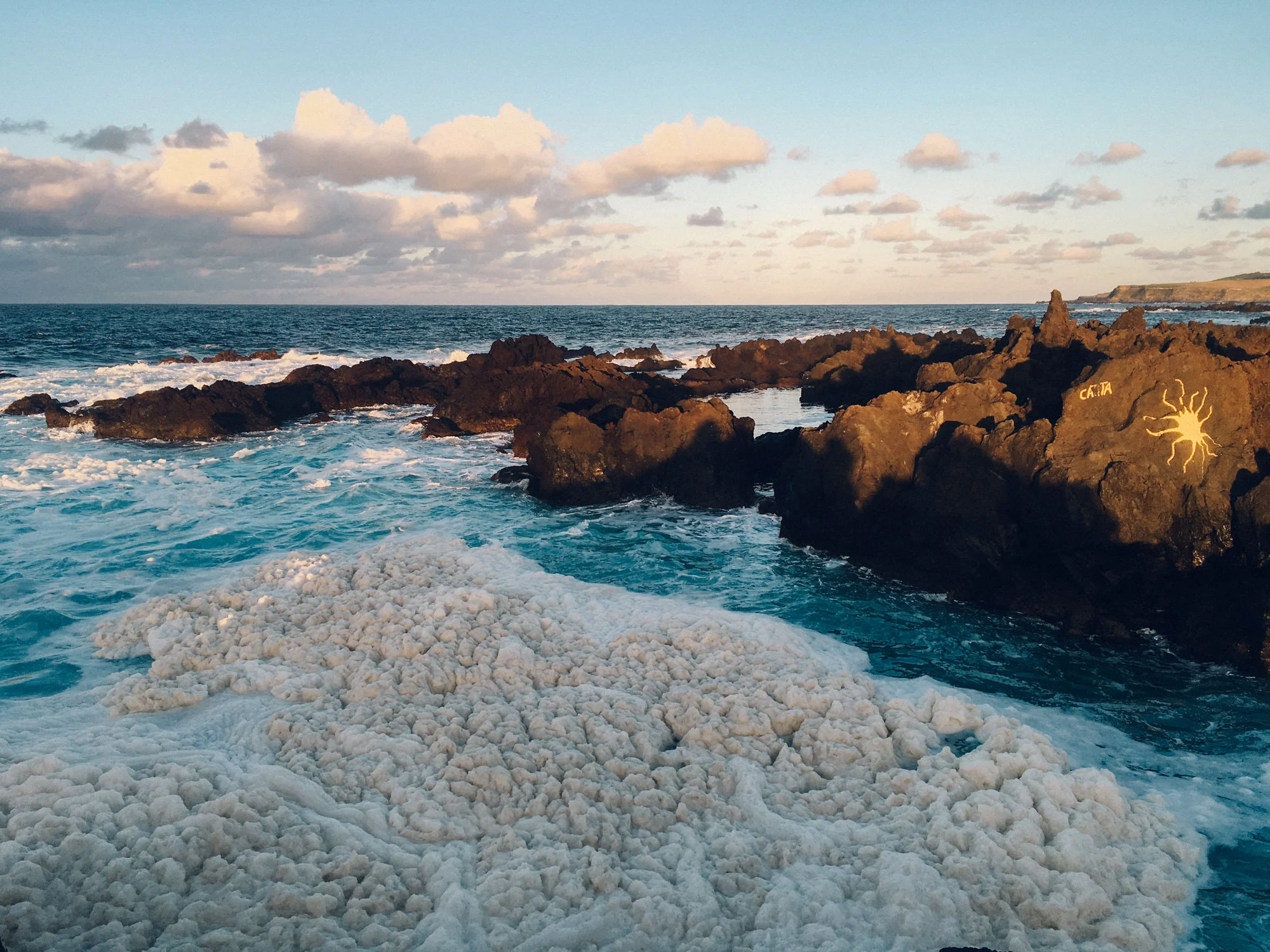 We weren't able to swim at the Biscoitos swimming pools on this trip due to rough seas.