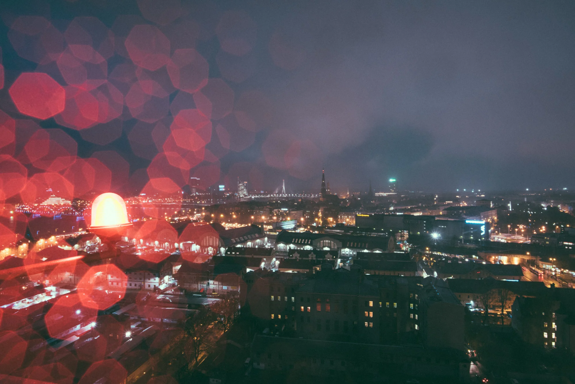 View of Riga from the observation deck of The Latvian Academy of Sciences building.
