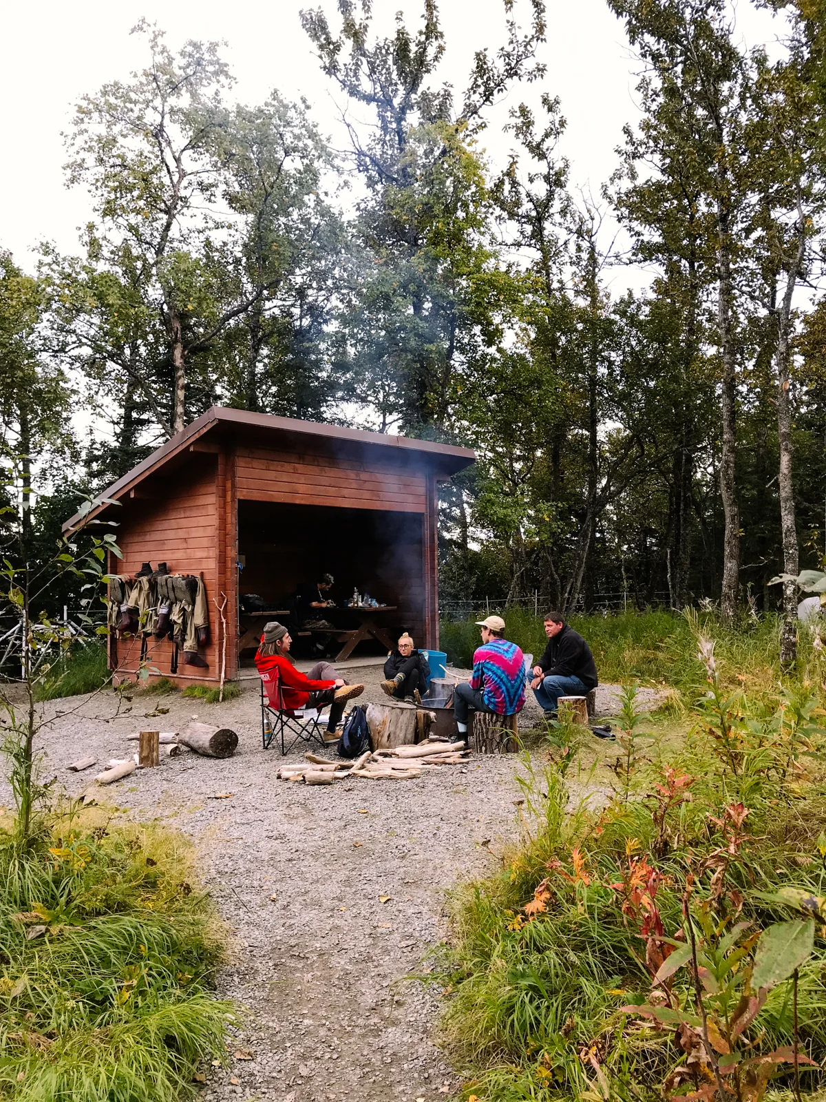 Jason, Alex, Paul and Kurt (Kitao is in the cooking shelter making dinner)