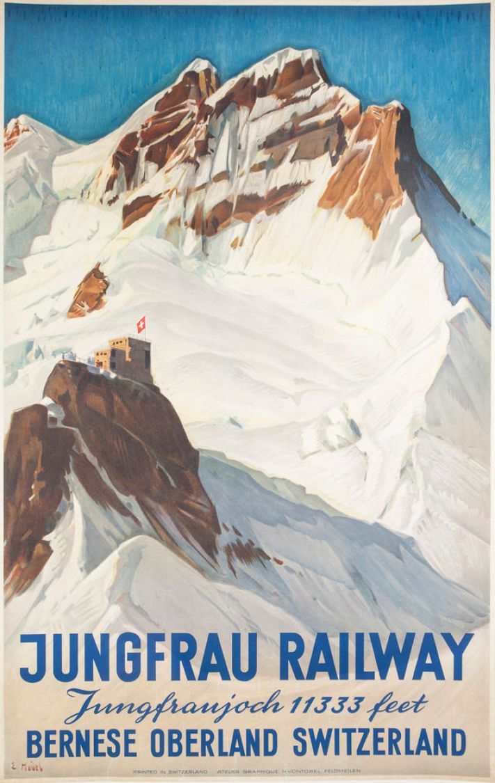 Vintage Jungfrau Railway poster