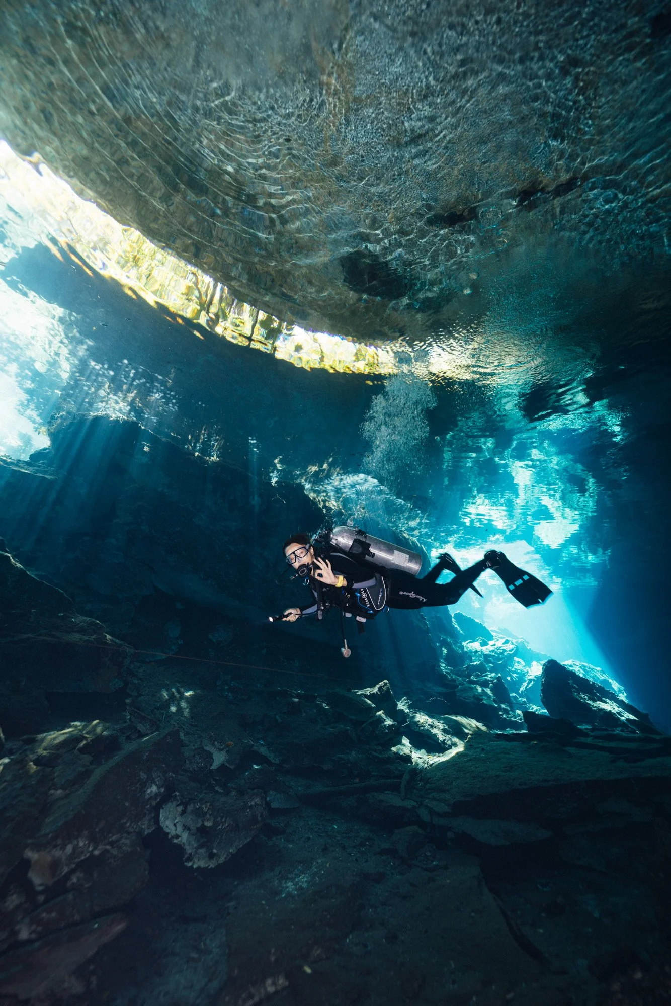 Scuba Diving Cenote Chac Mool