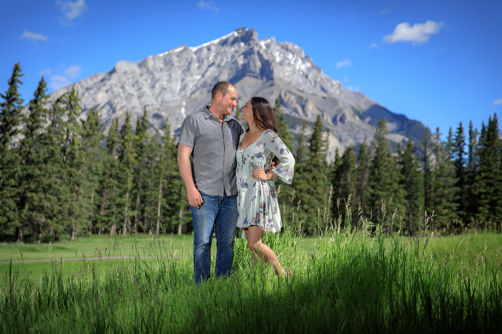Engagement Photos Fairmont Golf Course Banff