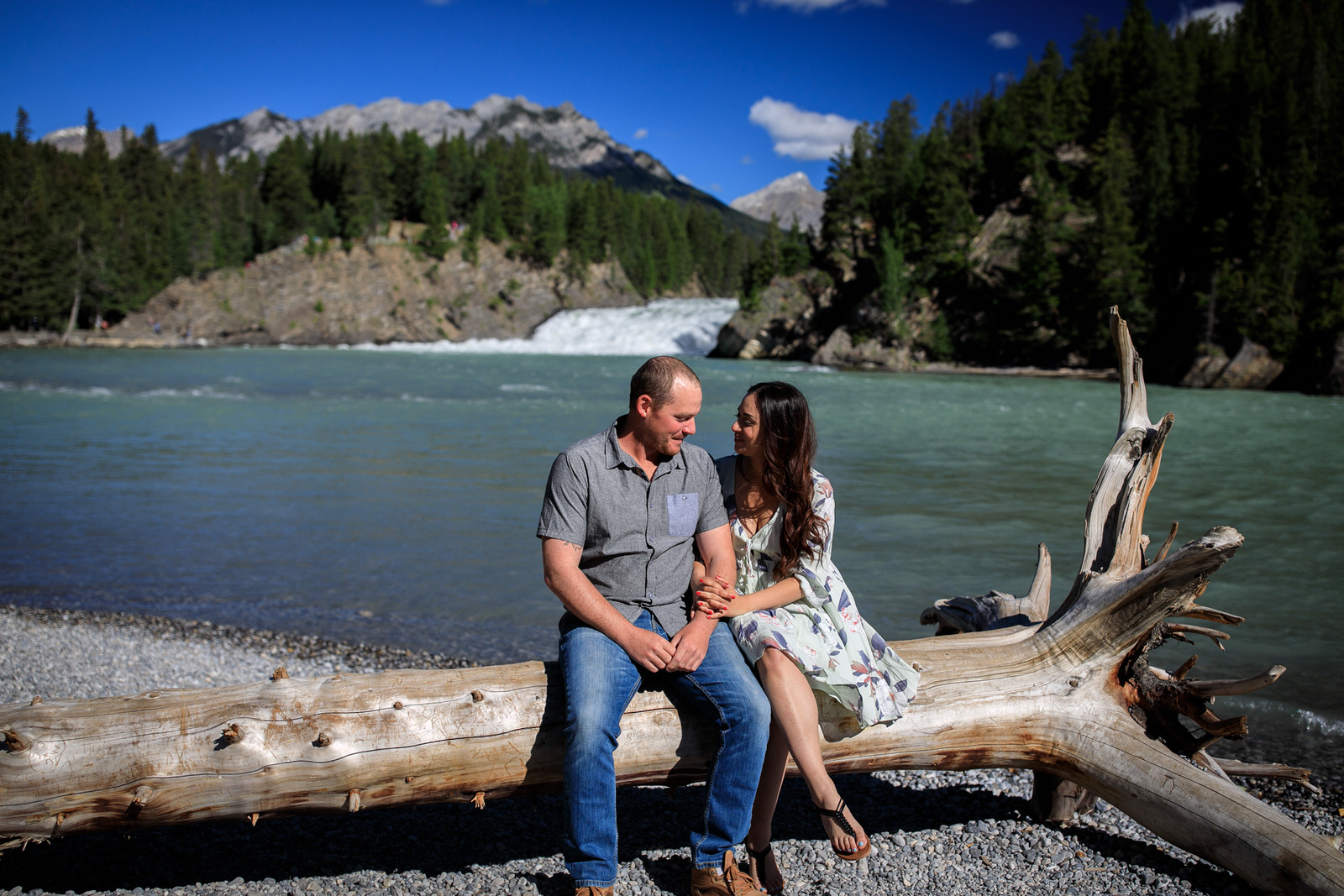 Engagement Photos Bow Falls Banff
