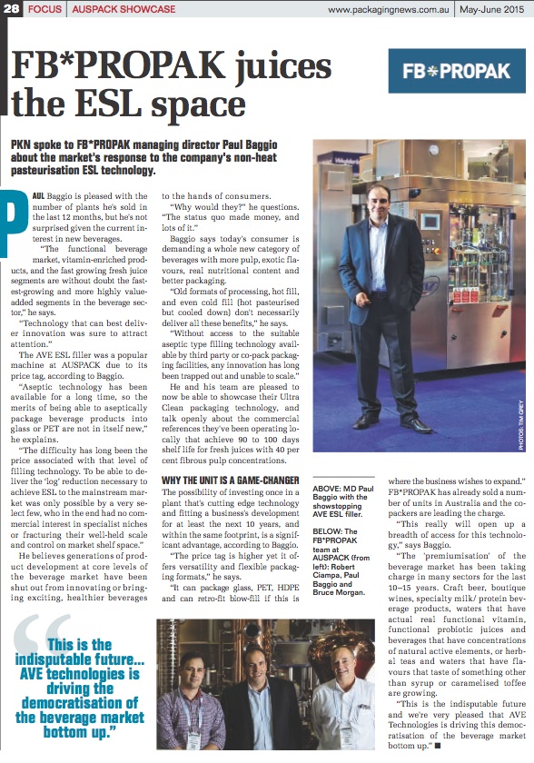 FB*PROPAK juices the ESL space