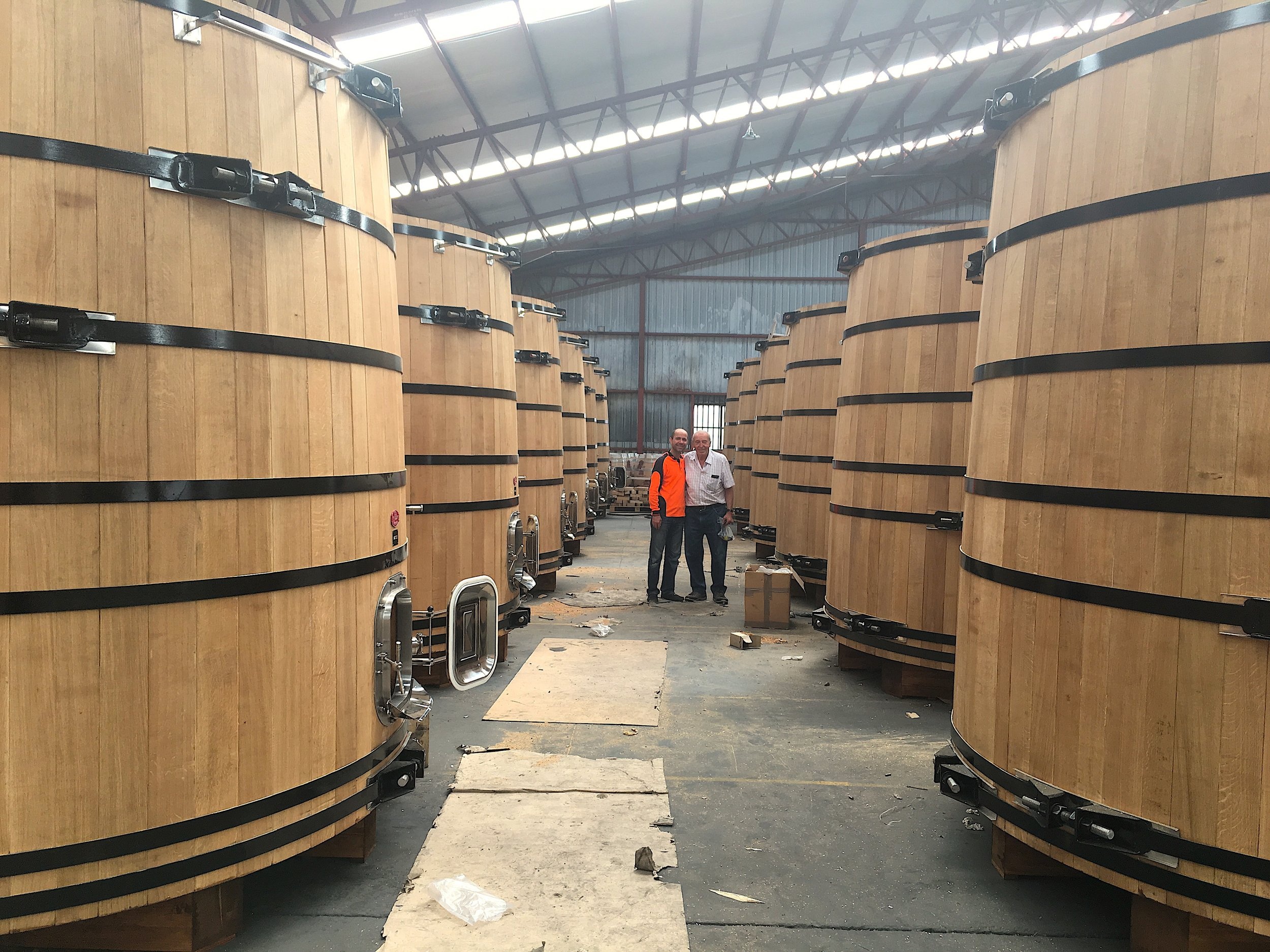 Oak vats for local whisky distillery